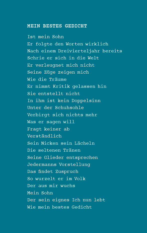 Bestes Gedicht – Grafik von Annette Wiedemann