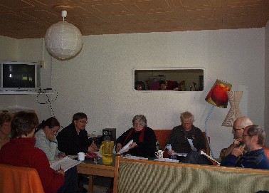 Seminargruppen bei der Arbeit